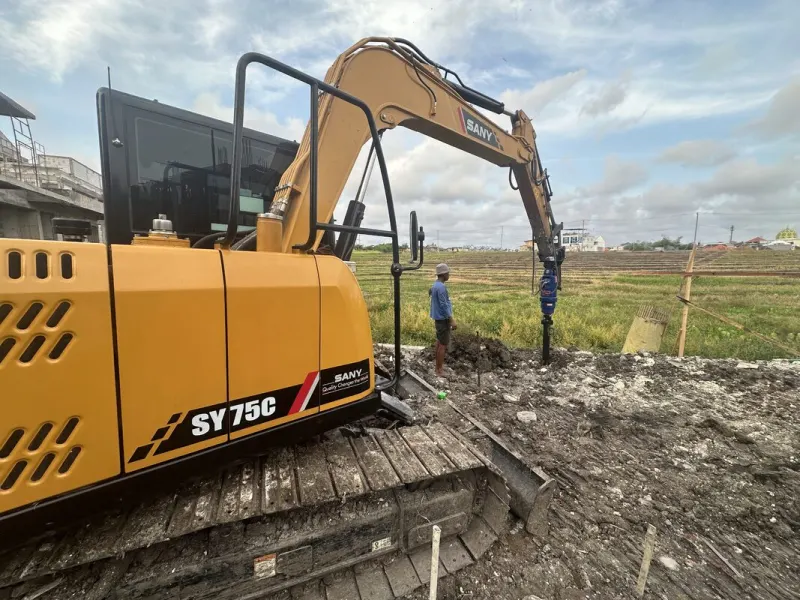 Auger attachment bore pile excavator SANY Bali
